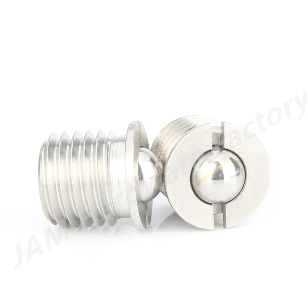 MJ413 M5/6/8/10/12/16 1pcs Index Bolt For Locating Carbon/Stainless Steel Spring Indexing Plunger Thread Flanged Ball Plungers