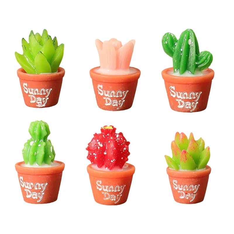

1:12 Dollhouse Miniature Mini Potted Cactus Succulent Plant Model Succulents Set Ornaments Model Decor Toy Dollhouse Accessories