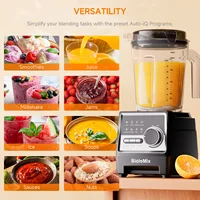 BioloMix Mélangeur professionnel 1500 W avec pot sans BPA de 2,6 L avec 6 lames, 7 programmes prédéfinis pour smoothies, shakes, lait de noix 4