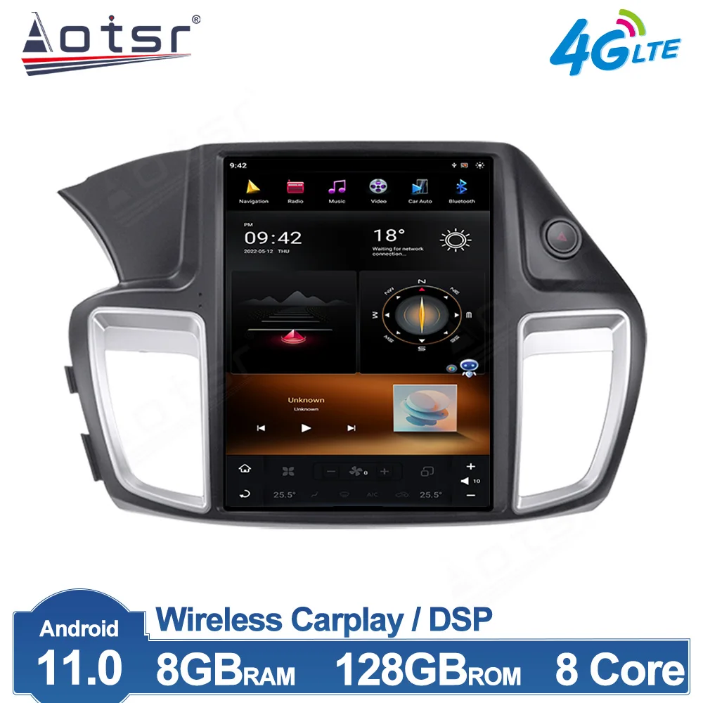 For Honda Accord 9 2013 2018 Android Car Radio Multimedia Player Gps Navigation Carplay 12.1