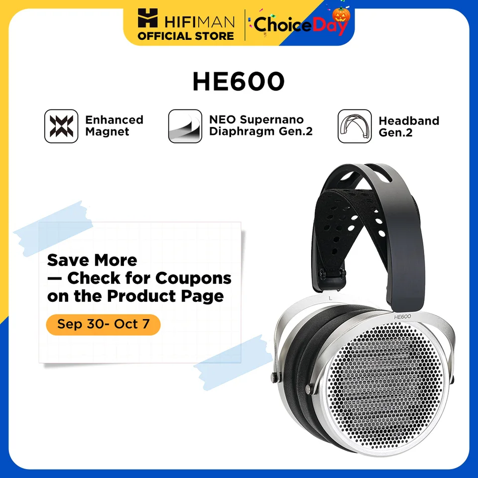 HIFIMAN HE600 オープンバック オーバーイヤー フルサイズ