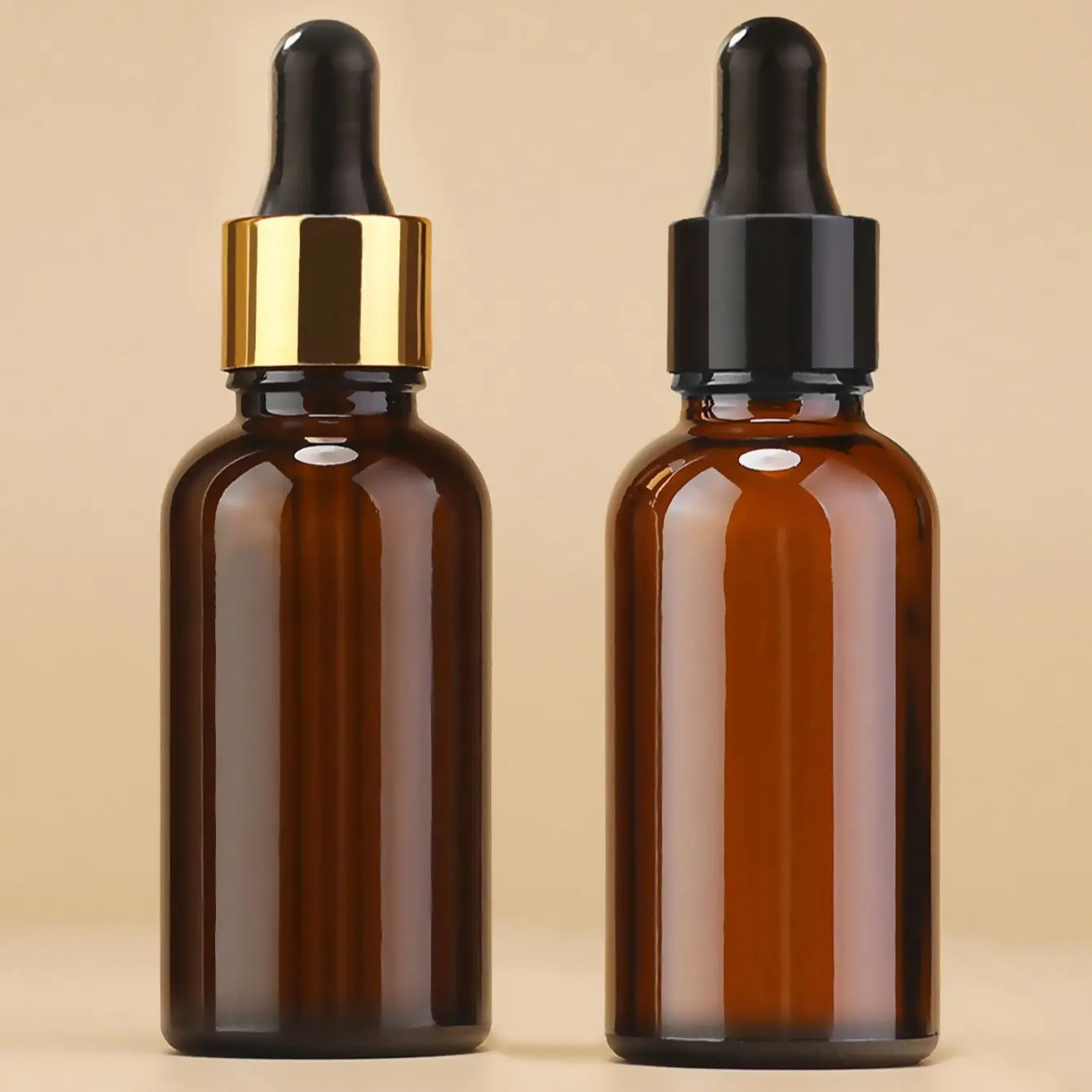 30ML amber glass dropper bottle refillable for essential oils cosmetics fluid containers