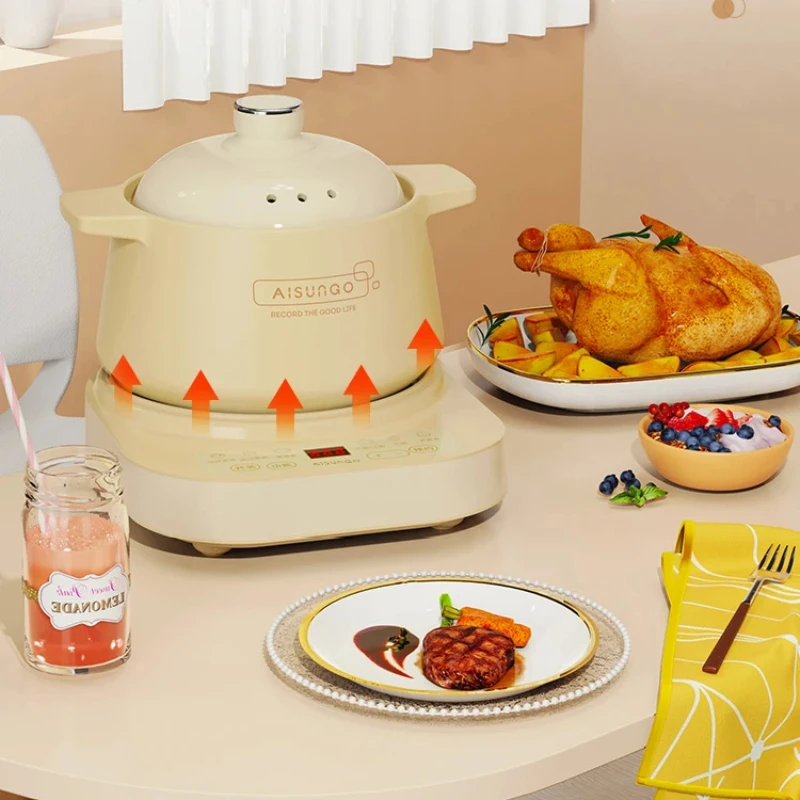 Electric clay pot, stew pot, soup pot, fully automatic household plug-in stew pot, electromagnetic stove, ceramic clay pot, soup 2