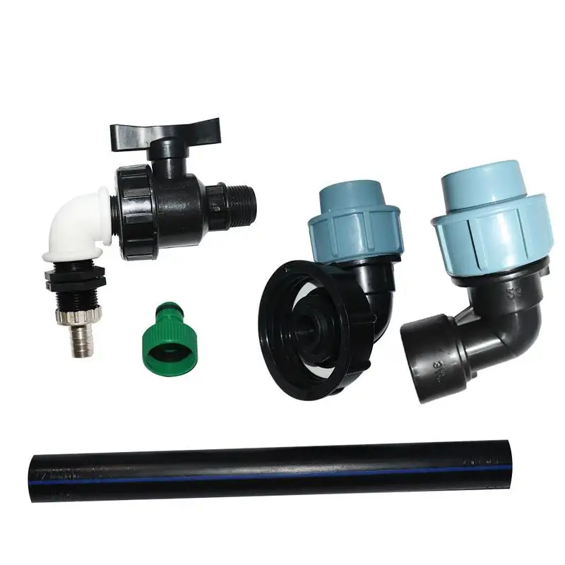 

IBC Gooseneck 34 Inch IBC Adaptor With Outlet 34 Inch Gooseneck 2 Way Brass Tap Perfect IBC Tank Fitting
