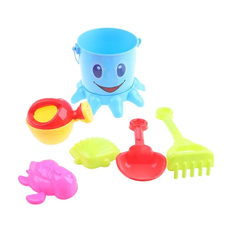 

B2EB 7 Pcs Baby Kids Lovely Octopus Bucket Sand Water Seaside Beach Toy Spade Tool