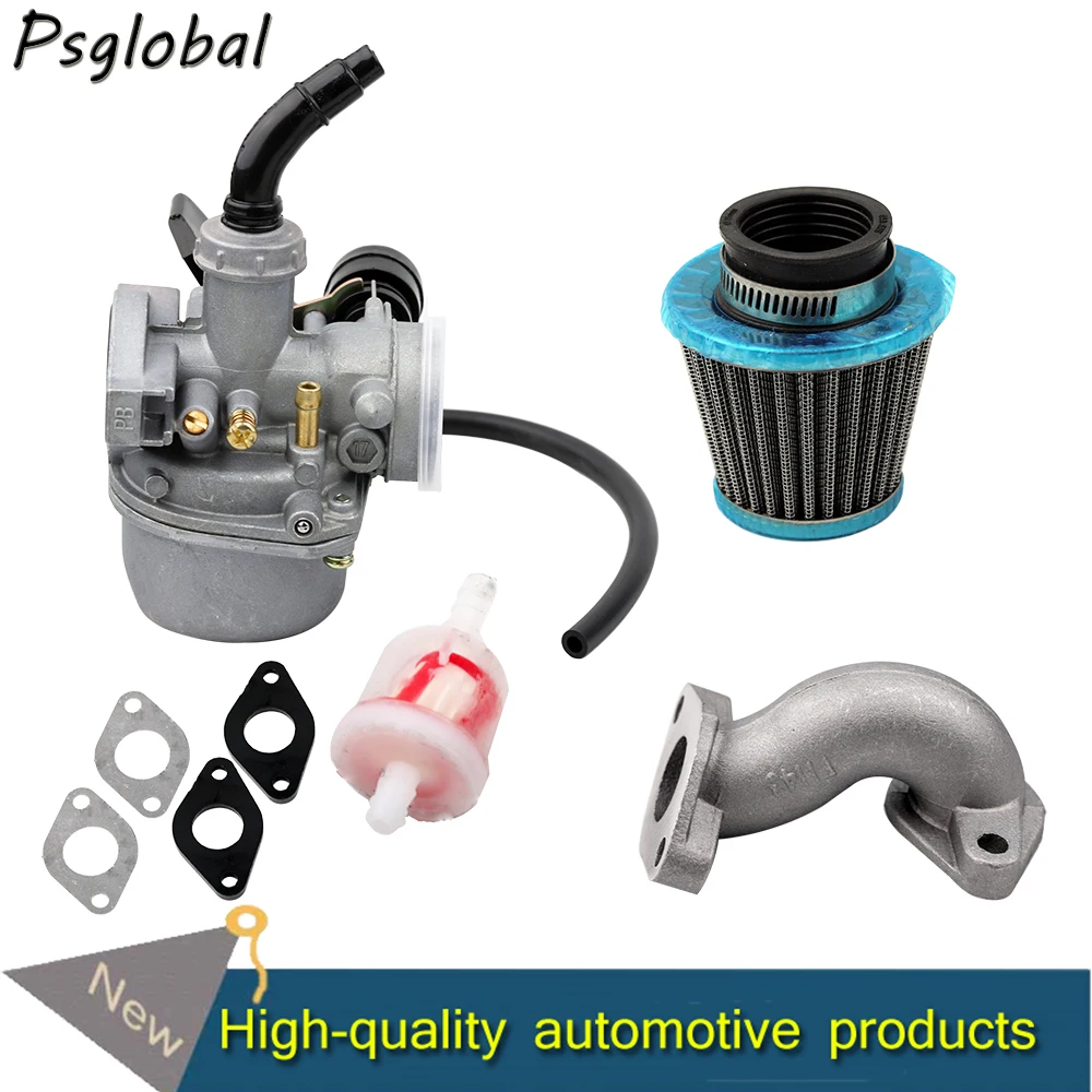 Air Filter Cleaner Motorcycle Carburetor Universal Carburetor PZ19 19mm with Air Filter For 50 70 90 110 125cc ATV Quad 4 Wheeler Dirt Bike Motorbike