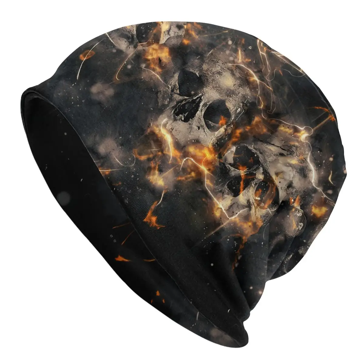 

Skeleton Skull Terror Fashion Thin Hats Fire Skulls Bonnet High Quality Skullies Beanies Caps