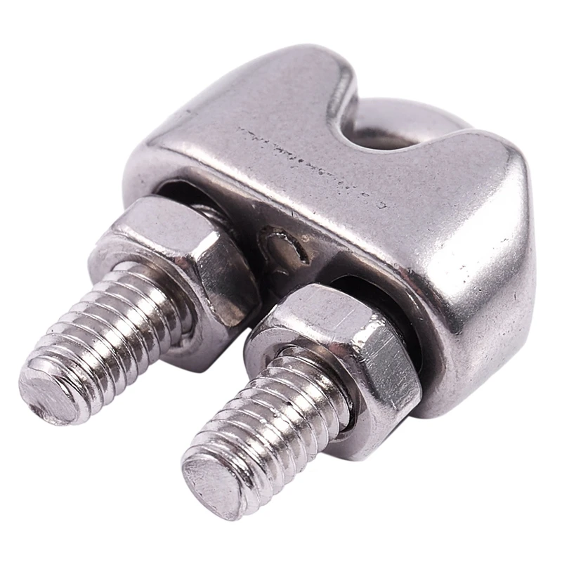 로프용 스테인레스 스틸 케이블 클립 새들 클램프, 0.3Cm 3Mm 와이어, 8 개