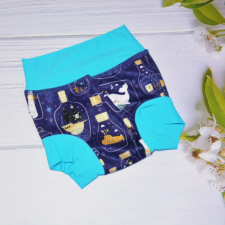 Eezkoala  Infant Children Leakproof Swimming Diapers Newborn Baby High Waist Swim Trunks Baby Cartoon Printed  Training Pants