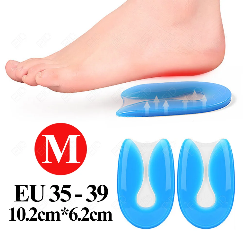 【Stylish】 Gel Stable Heel orthopedic Insoles for plantar fasciitis Heel Cup for Calcaneal Pain Health Feet Care Support spur feet cushion