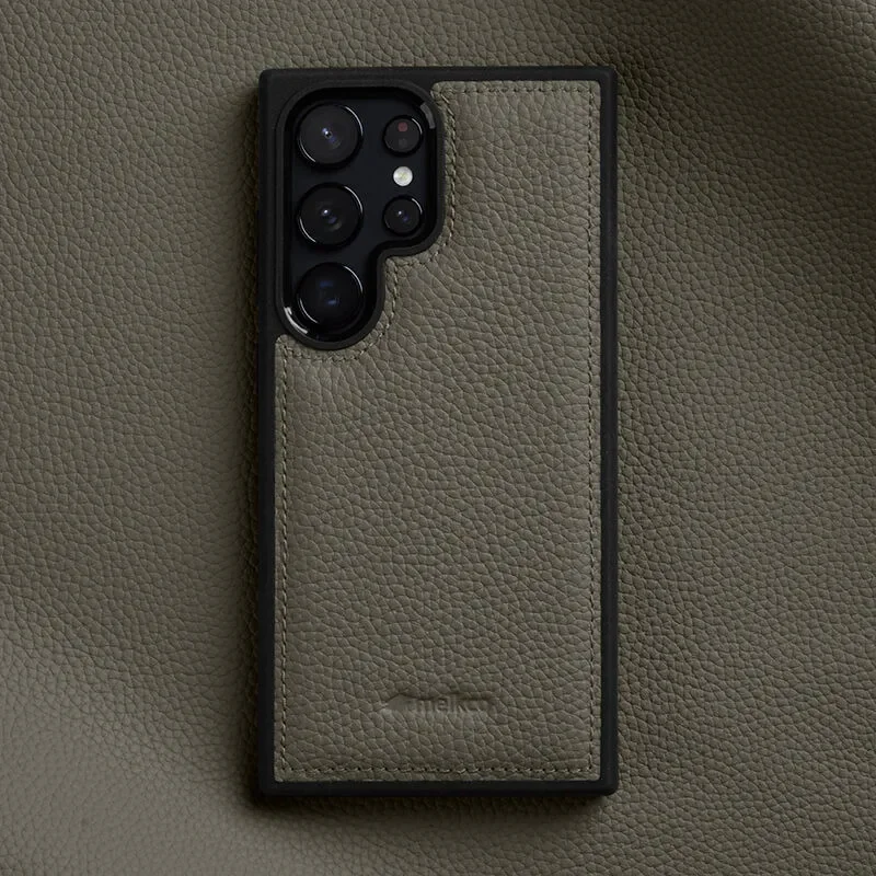 Premium Real Leather Phone Case - Protective Natural Cowhide Shockproof Cover