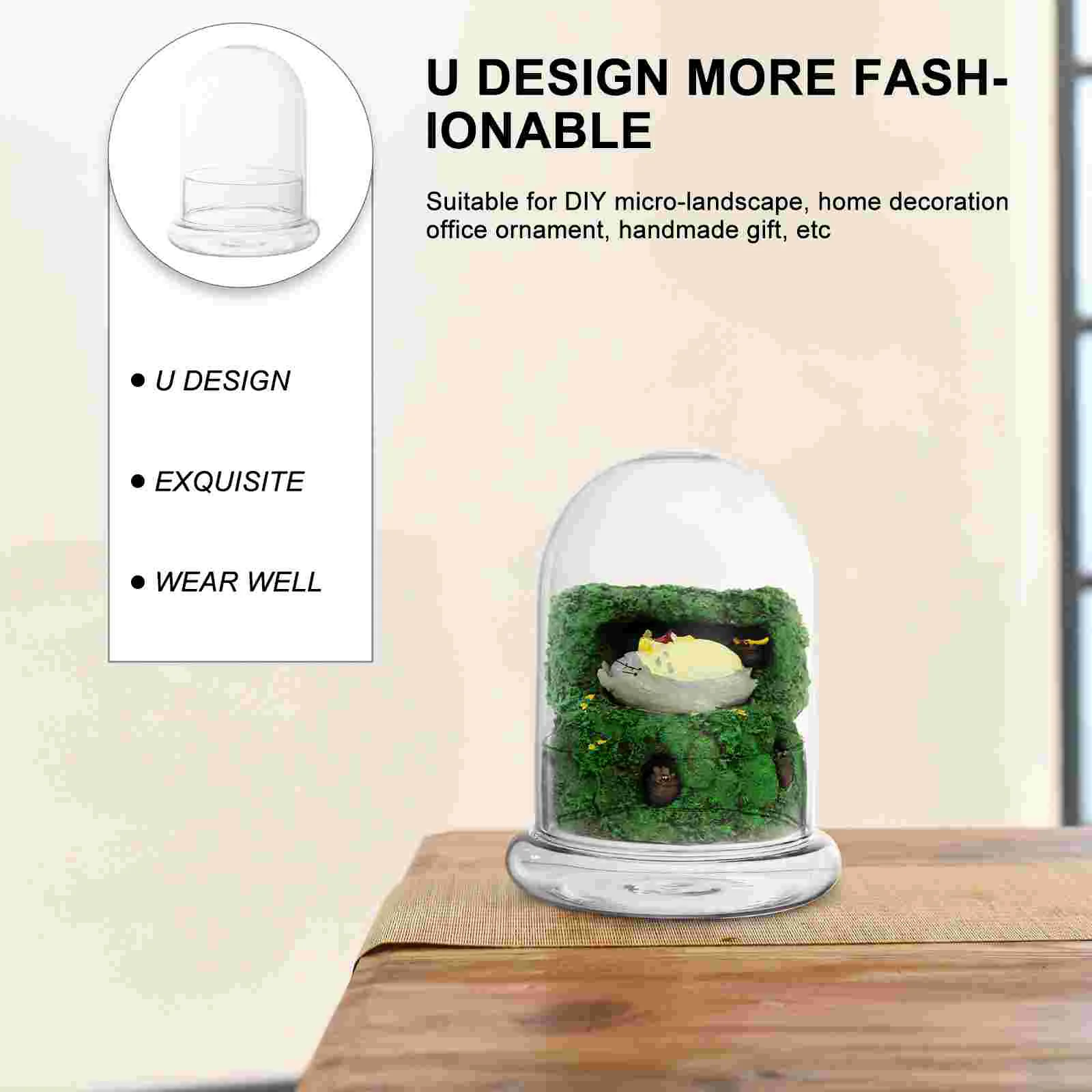 Dessert Artificial Dessert Faux Flower Pots Protector Cover Plastic Cloche Dessert Artificial Dessert Faux Flower Pots 5