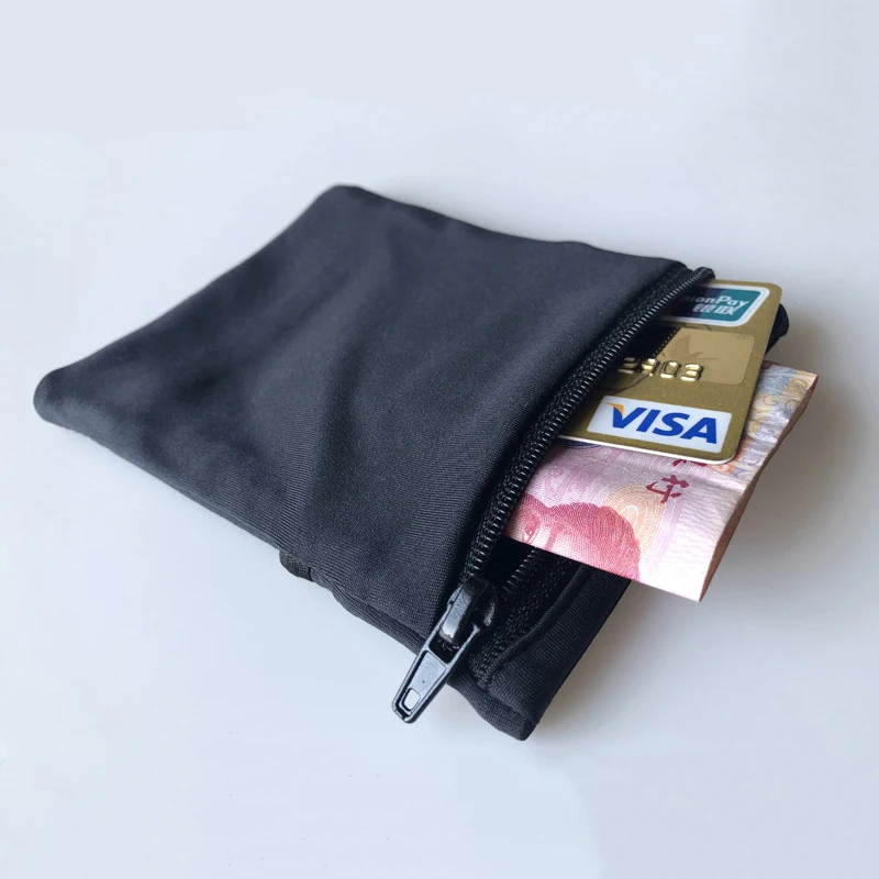 Sport Mini Cotton Wrist Pocket Pouch Running Gym Bag Wallet For Cycling Mobile Phone Key Cards Care Braces Zipper Wrist Arm Bag