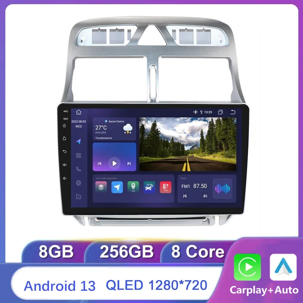 

Автомагнитола 2 Din Android 13 для Peugeot 307 SW 2002 2003- 2013 мультимедийный видеоплеер навигатор GPS 4G Carplay Авто Стерео RDS