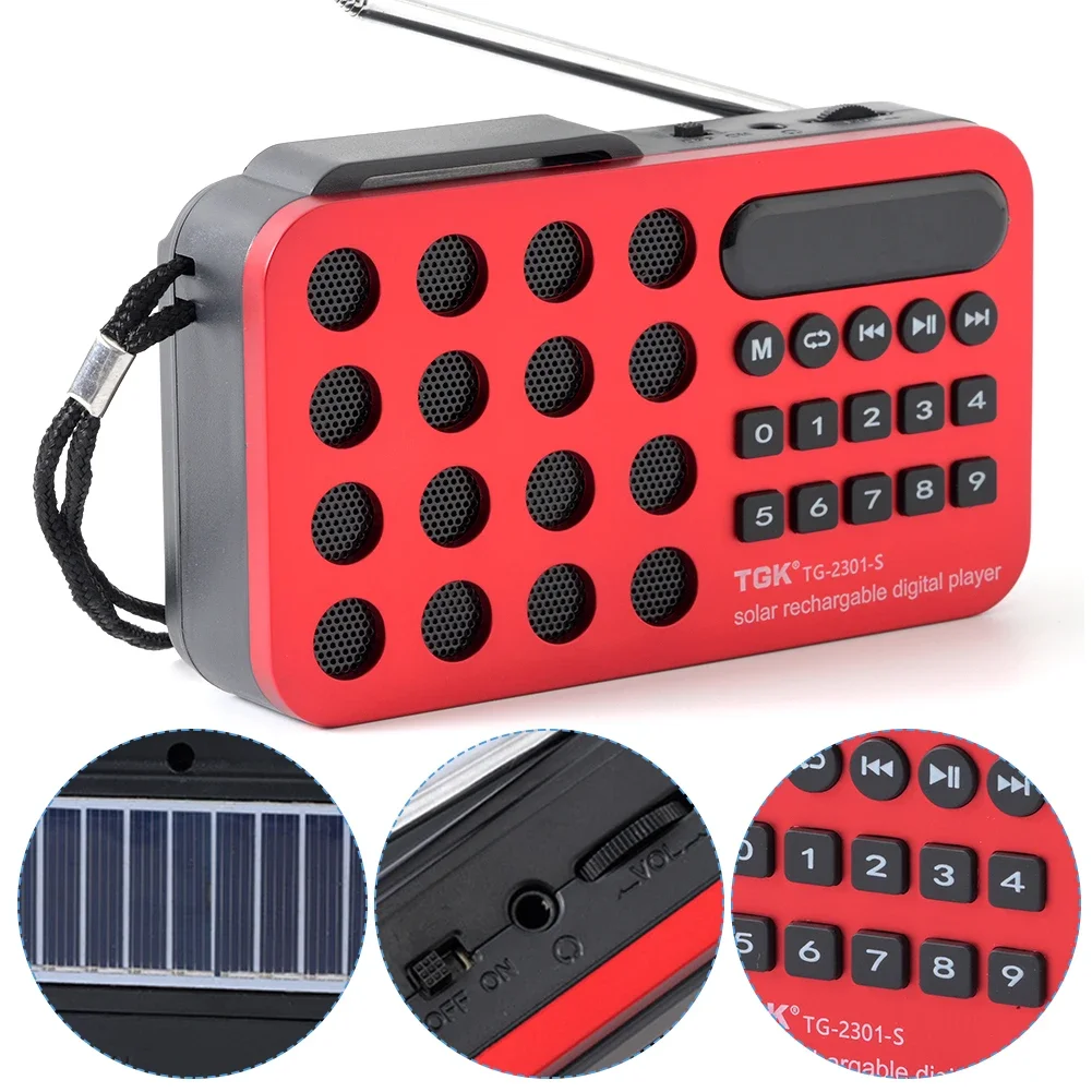 Mini Portable Pocket FM Radio Bluetooth-Compatible Wireless Speakers Support USB TF Card Play Emergency Small Radio Receiver