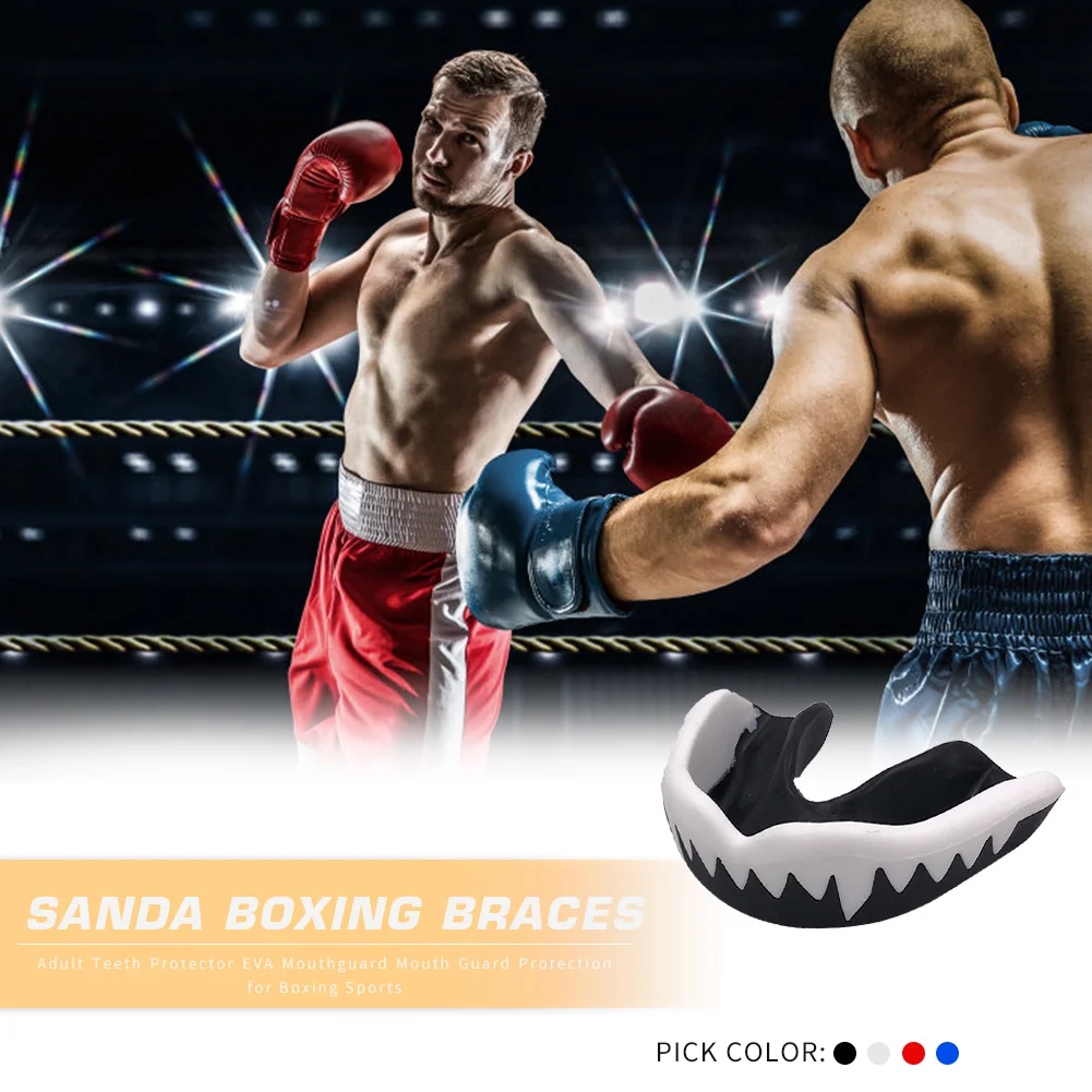 Boxing Teeth Guard Fighting Protective Braces With Lanyard for Sanda Karate 