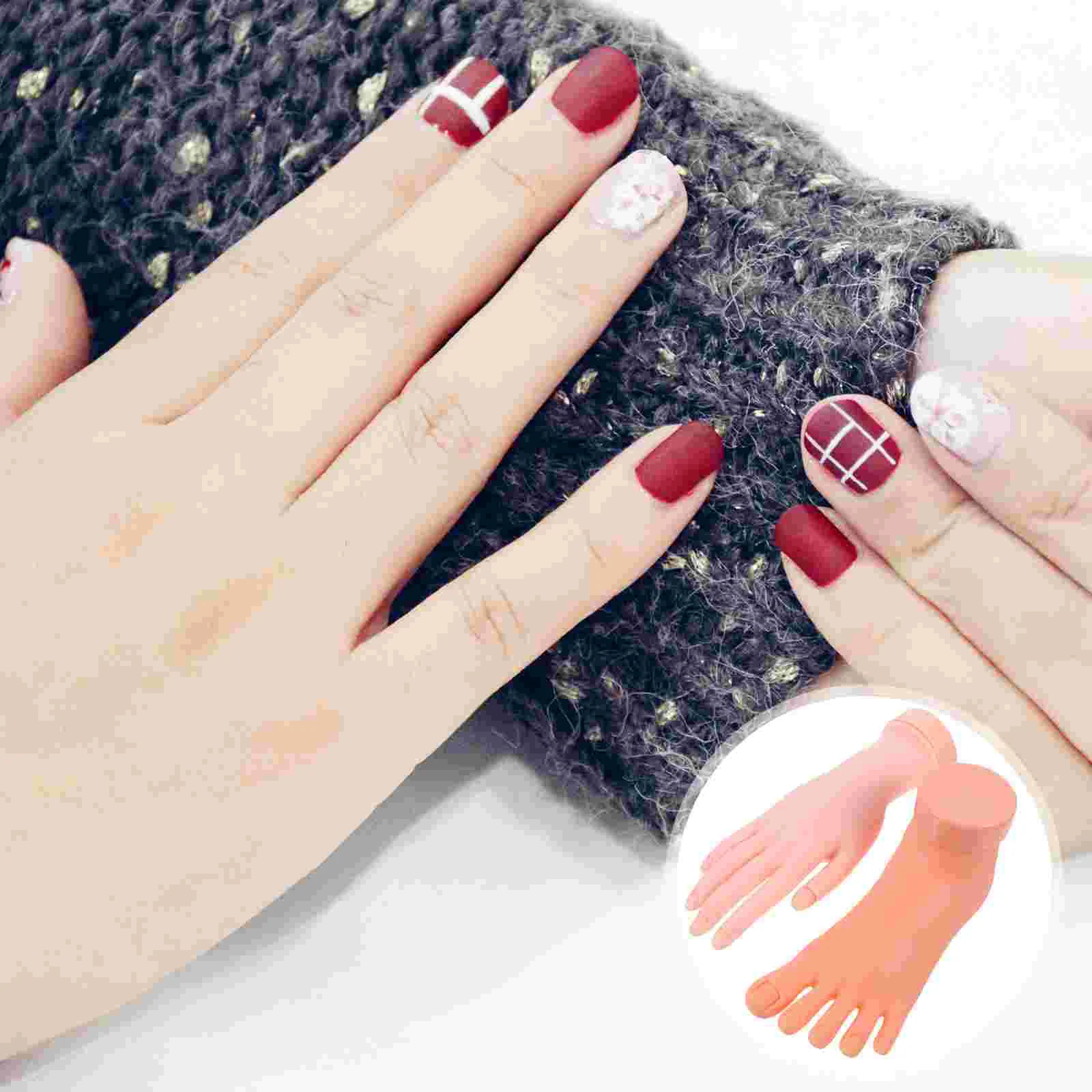 

Инструменты для маникюра, 2 шт., игрушечные модели для левой руки, товары для начинающих, резиновые материалы для обучения ногтям