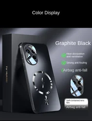 Hard Matte Magnetic Wireless Charging Protective Back Cover Case for Nova 13 Pro (Black)
