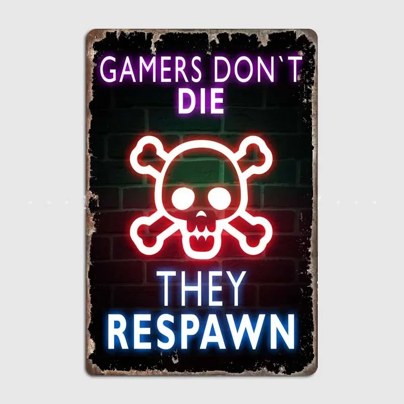 

Игровые ретро металлические жестяные таблички с классическим эстетическим рисунком для украшения стен в комнате, баре, офисе