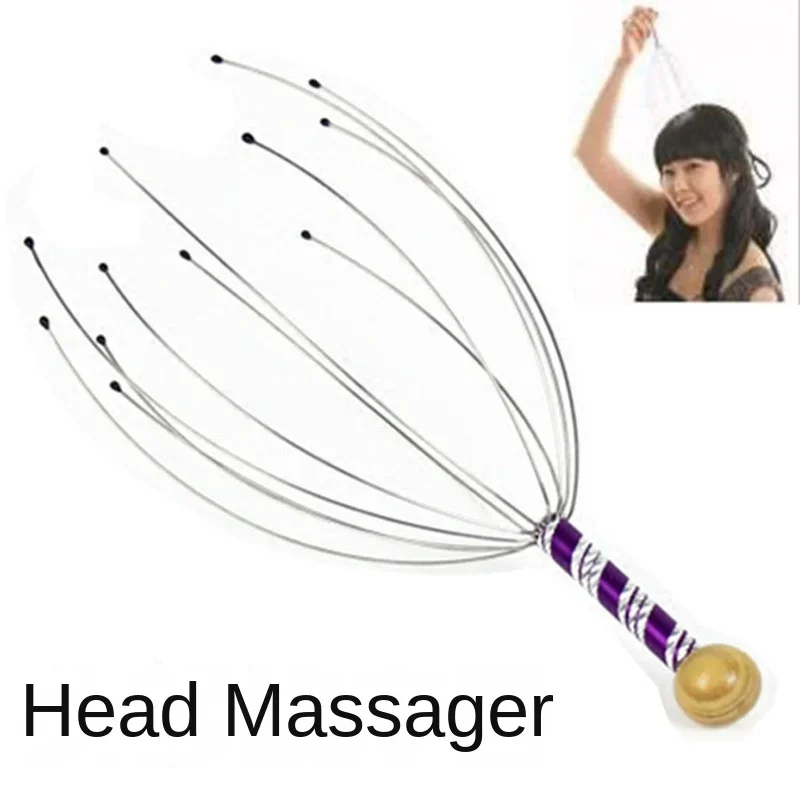 

Body Head Massage Device Relaxation Octopus Scalp Massager Instrument Scratcher Relieves Tension Health Care Tools Random