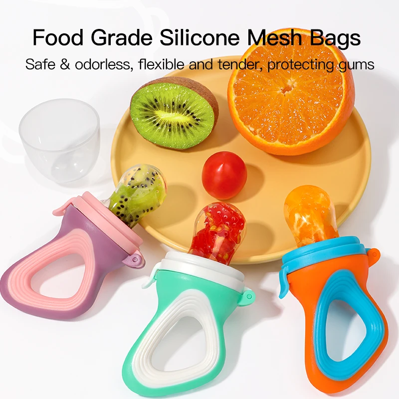 Infant Food Feeder with Silicone Mesh Bag