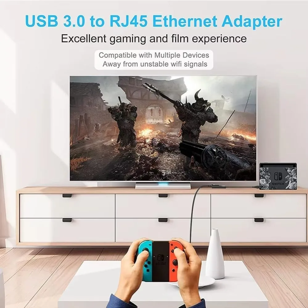1000Mbps USB 3.0 - RJ45 네트워크 타입 C - RJ45 이더넷 랜 어댑터 (윈도우 7, 8, 10, XP, 맥, PC, 노트북용) 무료 드라이버 (윈도우 10/11)