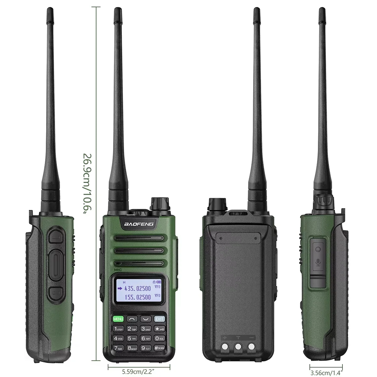 Baofeng M-13 Pro V2 Air Walkie-Talkie mit großer Reichweite, drahtloser Frequenzkopie, Mehrband-NOAA-Typ-C-AM-Zweiwegradio_voghion.com