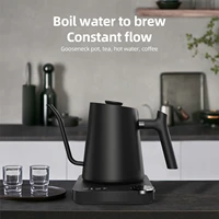 Bouilloire électrique à col de cygne 0,9 L, contrôle de la température, intérieur en acier inoxydable, chauffage rapide, 1200 W, protection anti-ébullition à sec 2