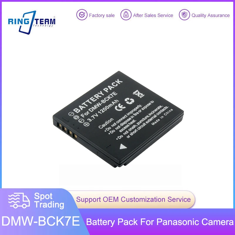 1200Mah Dmw-Bck7 Bck7Pp Bck7E Pacco Batteria Per Panasonic Lumix Dmc-Fp5 Dmc-Fh2 Dmc-Fh5 Dmc-Fh25 Fs16 Fs22 Fs35 Fs37 Nca-Yn101G