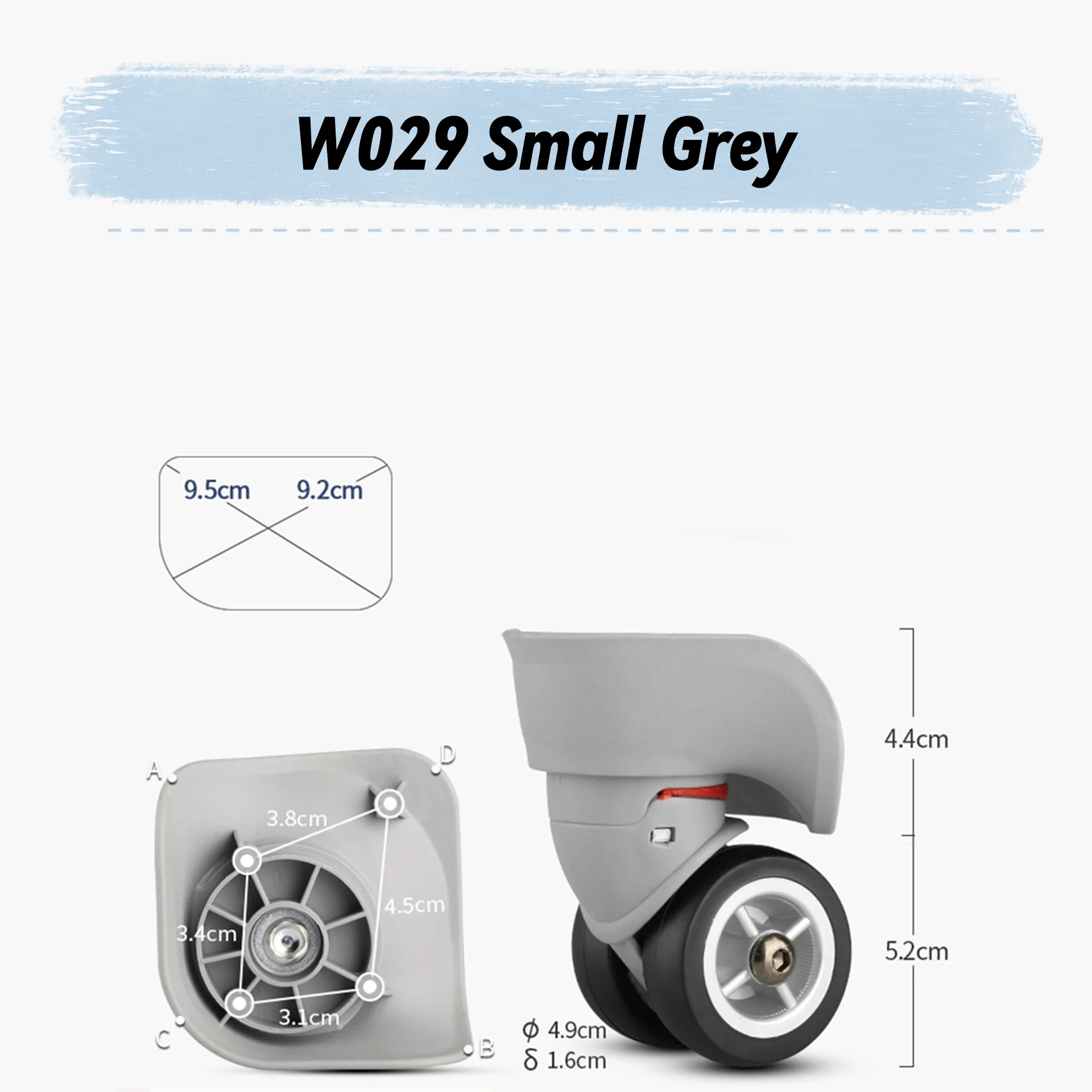 Suitable For W029 Universal Wheel Replacement Suitcase Rotating Smooth Silent Shock Absorbing Wheel Accessories Wear-resistant