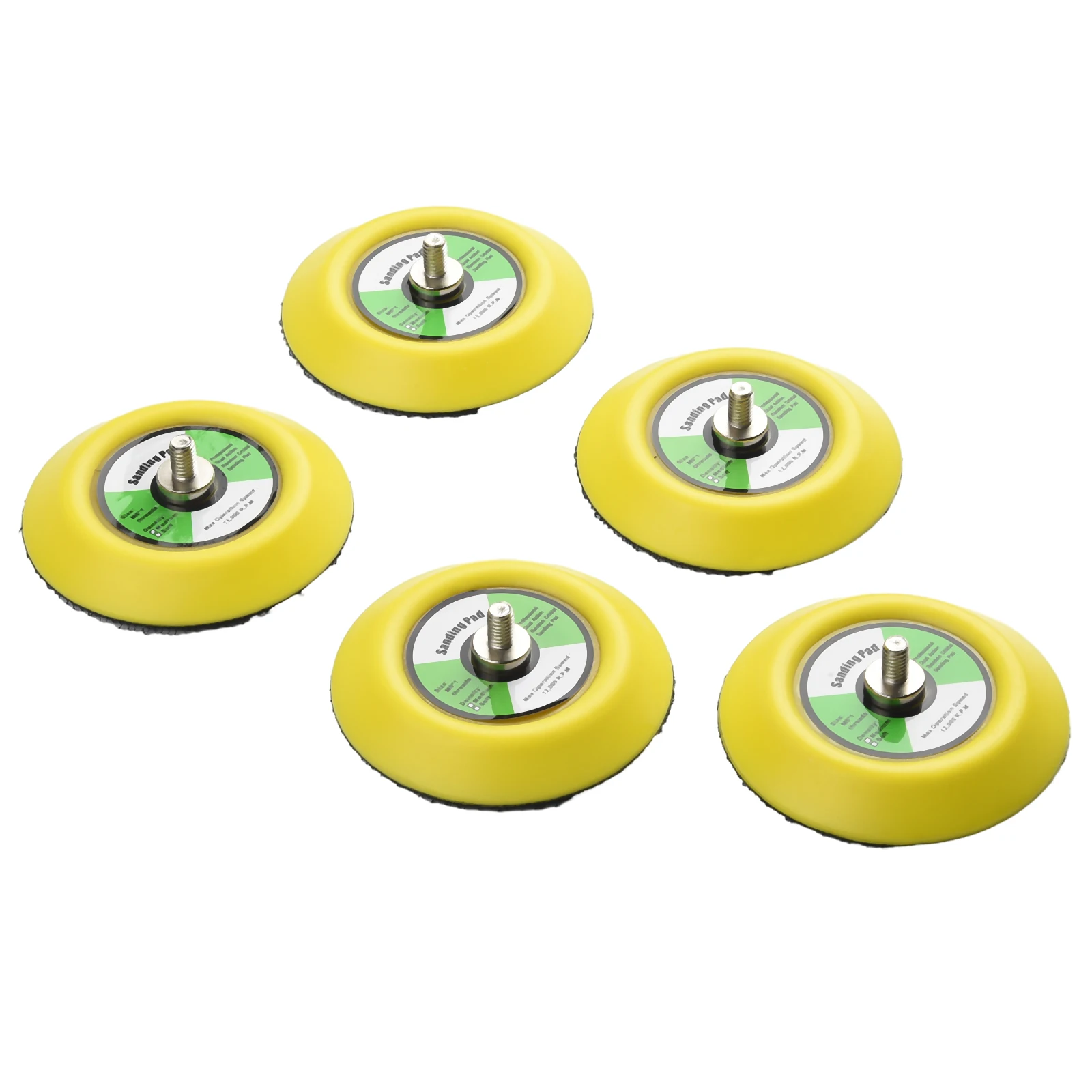 

5pcs Backing Pads 3” 75mm Hook&Loop Polishing Sander Backer Plates Backing Pad M6 Thread For Air Sander Buffing