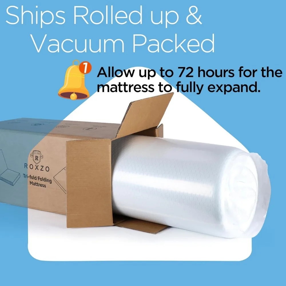 Folding Mattress, 3 inch Single Tri-fold Memory Foam Mattress Topper with Washable Cover,Cooling Mattress Pad for College Dorm 6