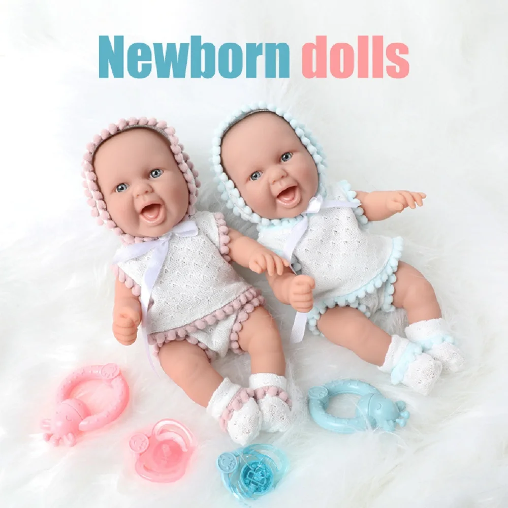 부드러운 전신 실리콘  소녀 인형 액세서리, 25cm 인형, 다시 태어난  시뮬레이션, 생일 크리스마스 어린이 선물