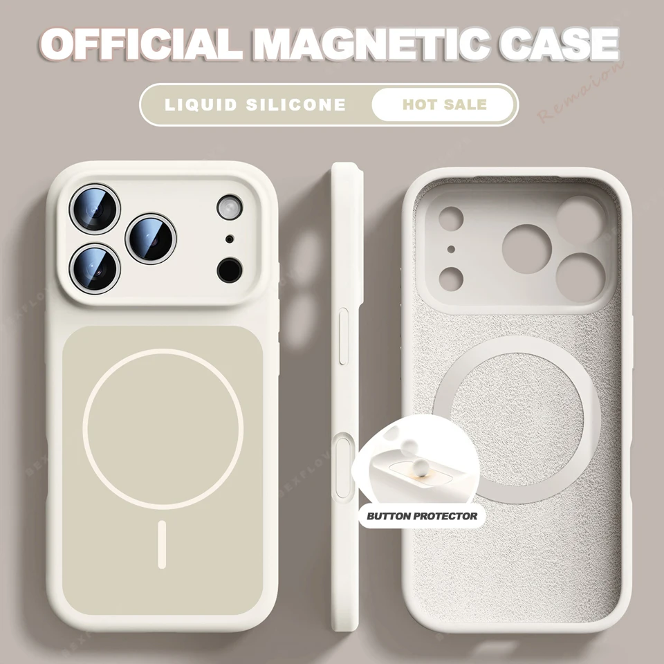 ตัวเลือกสินค้า เคสแม่เหล็กซิลิโคนเหลว iPhone 17/16/15 Pro Max พร้อม Magsafe