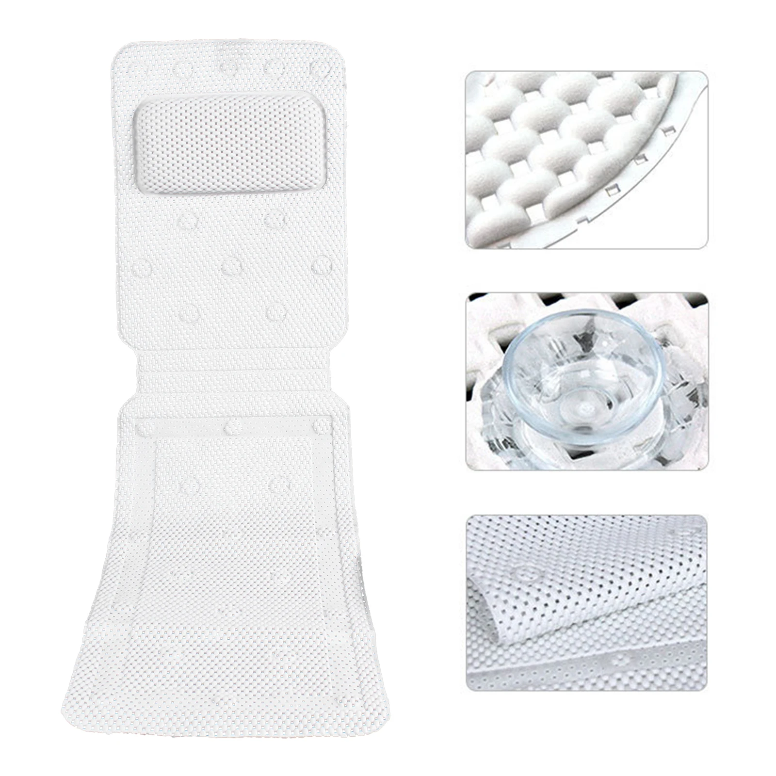 Full Body Bath Pillow Cushion Tub Spa Bathtub Bethroom Pillow Non Slip Mat Pad