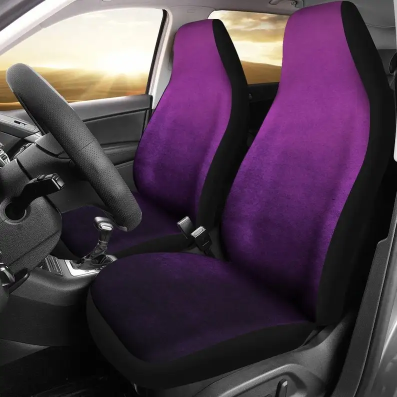 

Bright Purple Ombre Watercolor Design Car Seat Covers Set Universal Fit For Bucket Seats In Cars and SUVs