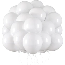 Retro Hot Pink Latex Party Balloons - Valentine's, Wedding & Birthday Decoration Helium Balloons - 12inch 20pcs (White)