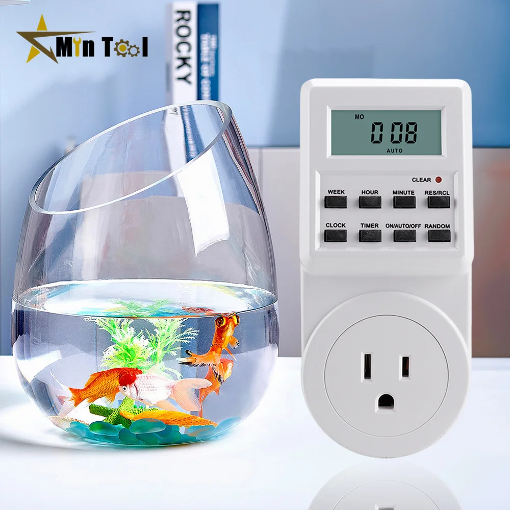 Digital Weekly Programmable Electrical Wall Plug-in Power Socket Timer Switch Outlet Time Clock Power Supply Accessories 6