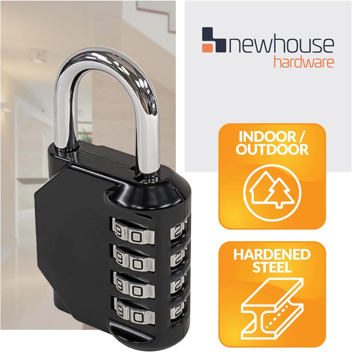 Durable 4 Digit Combination Lock for Versatile Security