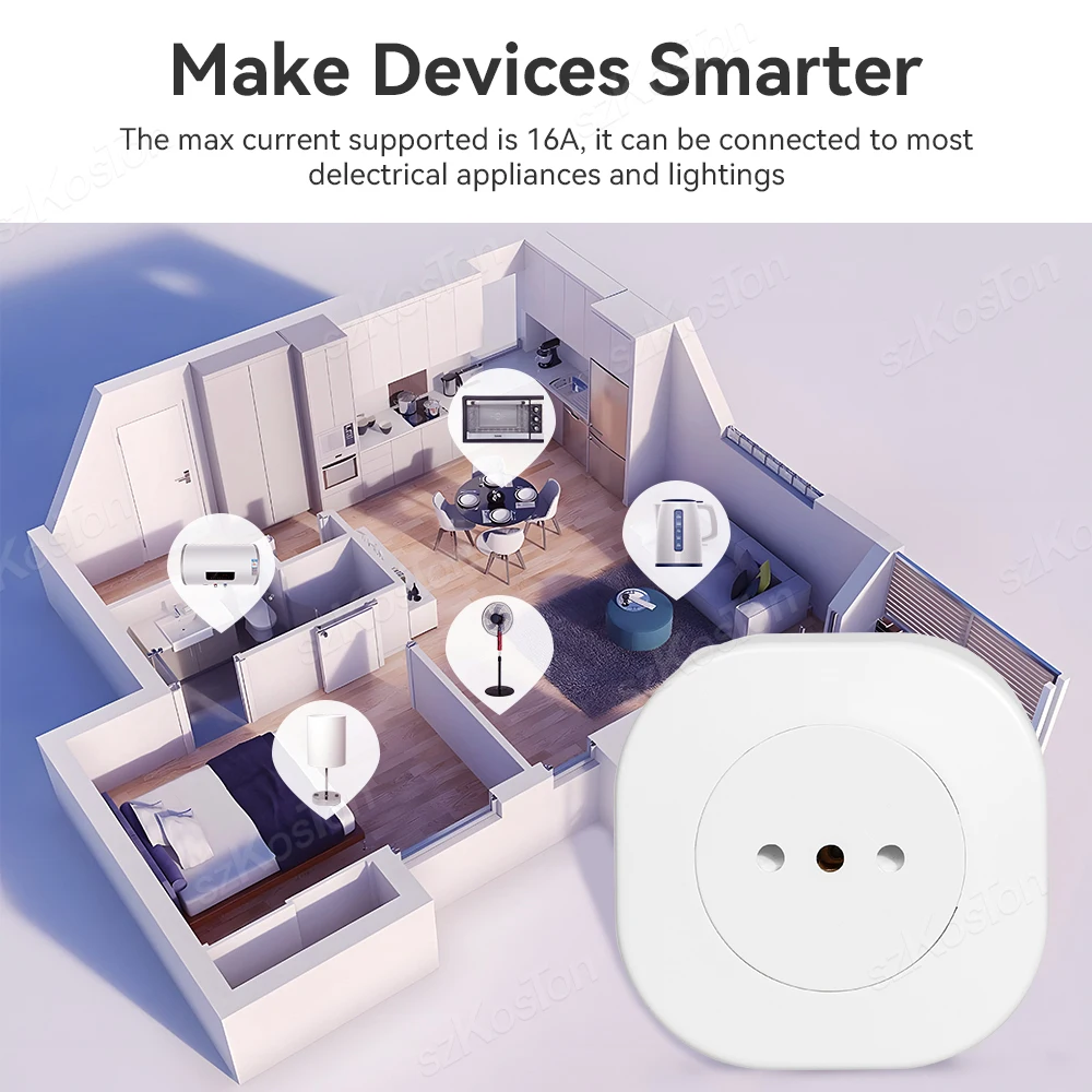 16A Heavy Duty Dual Outlet Outdoor Smart Wi-Fi Plug Timer Outlet