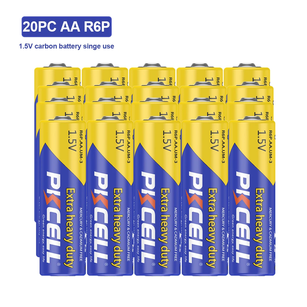 20PC R6P UM3 MN1500 E91 1.5V AA  Super Heavy Duty Battery primary 2A Dry Batteries for LED lights Wireless mouse Radio Toys