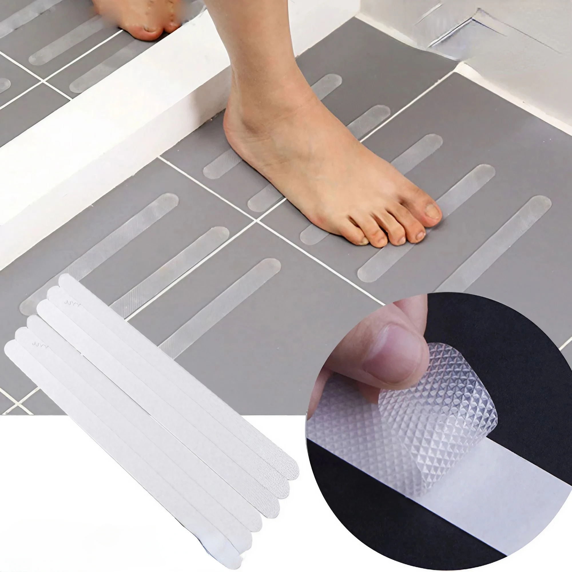 Anti Slip Strips Shower Stickers Non Slip Bath Safety Strips For Bathtub Shower Stairs Floor 6/12/24 Pcs