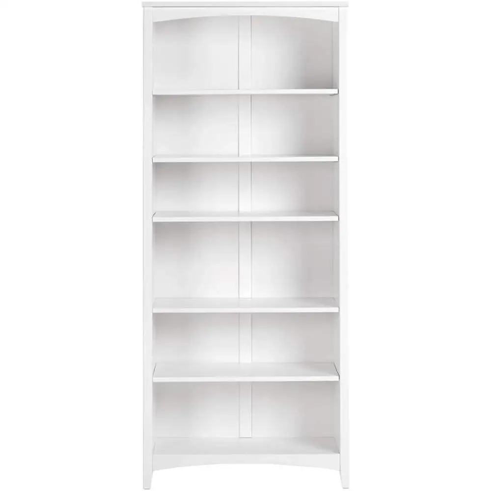 Solid Wood Shaker Style Bookcase 6 Shelves Adjustable Anti Tip Security Easy Care Modern Design Living Room Furniture 5
