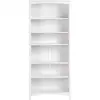 Solid Wood Shaker Style Bookcase 6 Shelves Adjustable Anti Tip Security Easy Care Modern Design Living Room Furniture 5