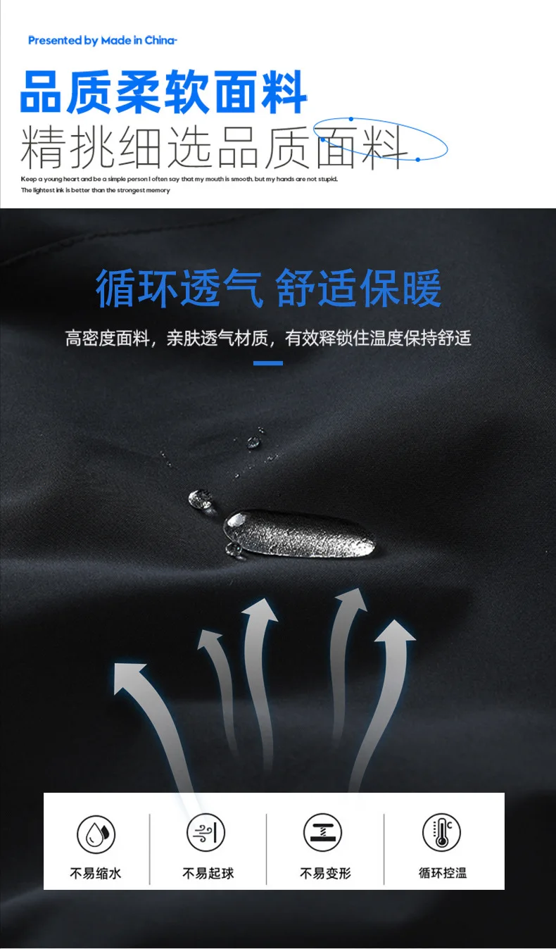 Description Picture 4 of item2024 Winter Jacket Parkas Fleece Coats Outdoor Cotton-Padded Male Windbreaker Hooded Outwear Men's Thicken Parkas Warm
