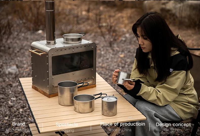 Widesea キャンプポータブルマグチタン調理 1100 ミリリットルポット