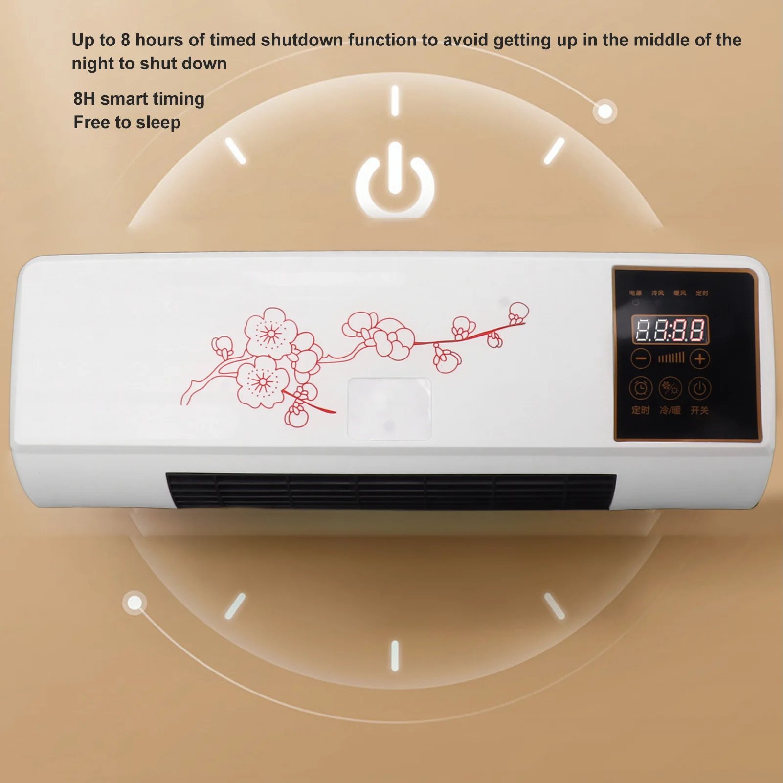Electric Fan Wall Mount Easy Operation Temperature Timer Heating and Cooling Fan Electric Heating air conditioner,air conditioning fan,air conditioning machine