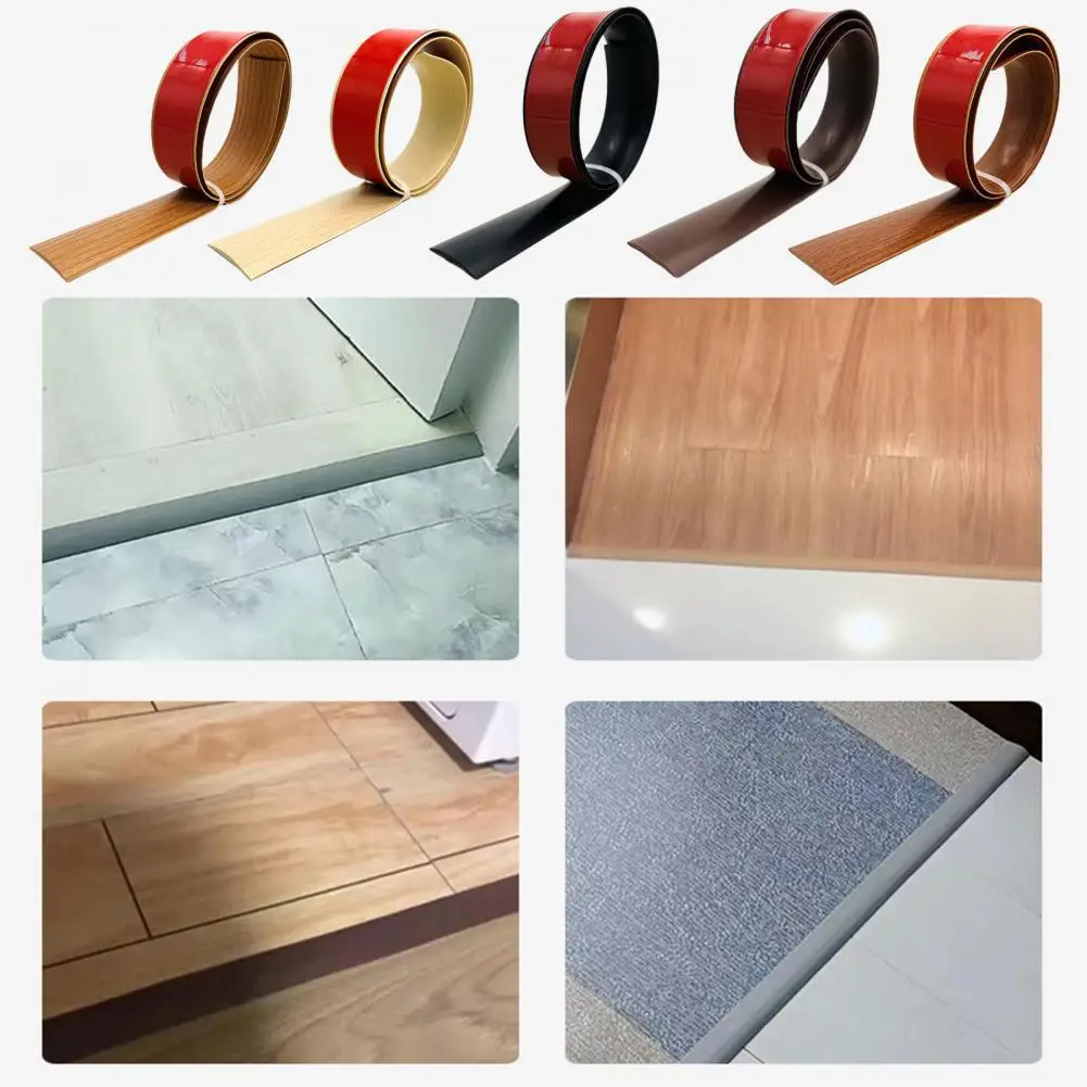 Pvc Floor Trim Peel Stick Edge Trim Self-adhesive Pvc Floor Transition Strips for Joining of Tile Wood Laminate Floors Easy