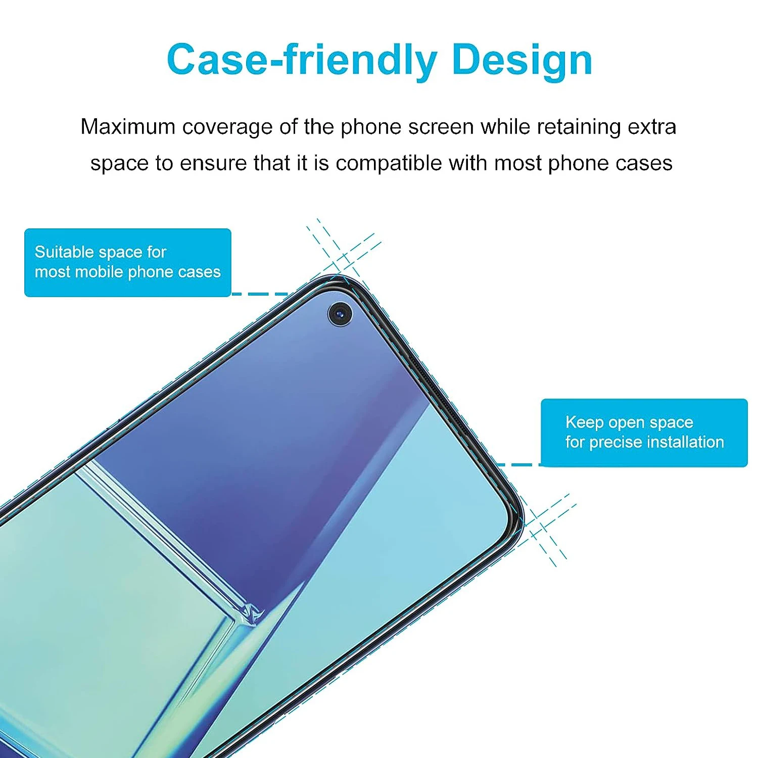 Фото 2/4 шт. высококачественное алюминиевое закаленное стекло для OPPO A73 5G Защитная стеклянная пленка для экрана №3