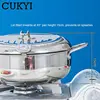 2.2L/3.4L Japanese style deep fryer Gas Tempura Chicken French fries Fryer Stainless Steel Cooking pot boiler with Thermometer 3